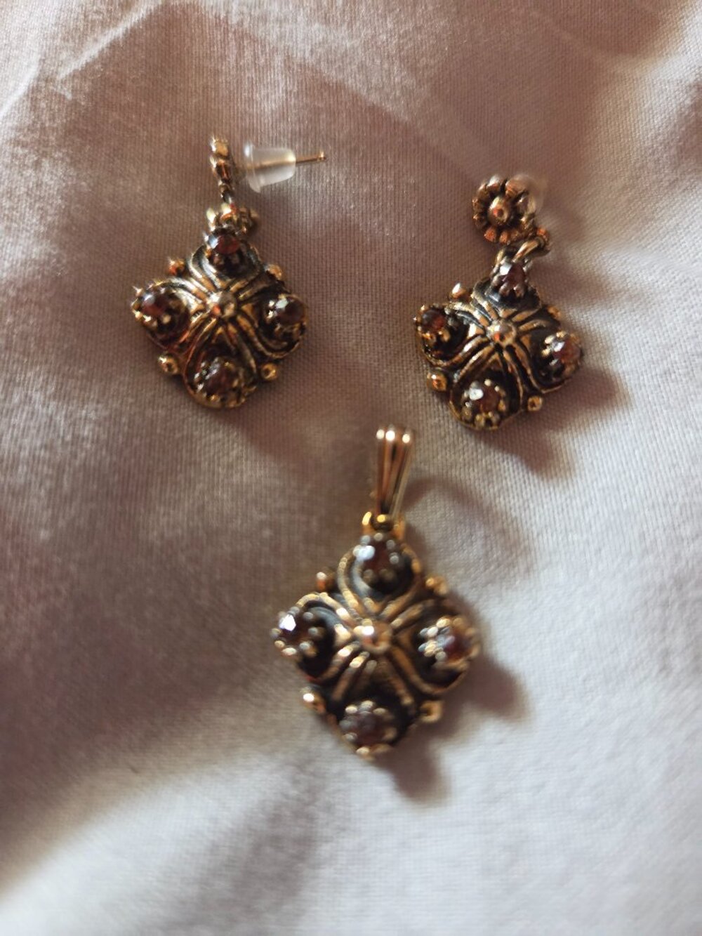 Victorian Revival Costume Jewelry Set.
